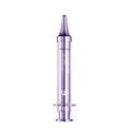 Purple cosmetic serum tube on a white background
