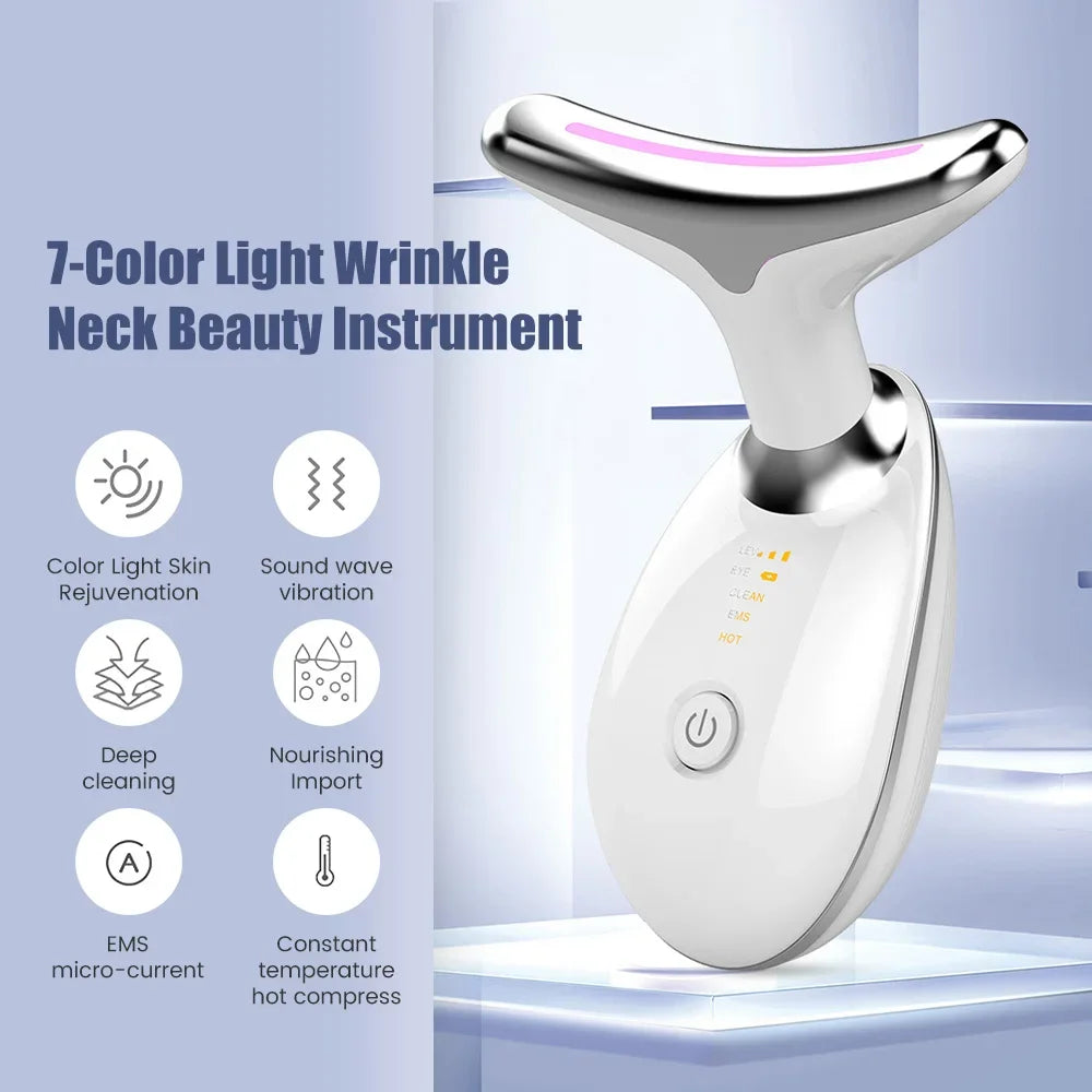 Face Neck Lift Beauty Device EMS Facial Massager LED Light Therapy Double Chin Remover Skin Rejuvenation Tightening Anti Wrinkle Oppyi