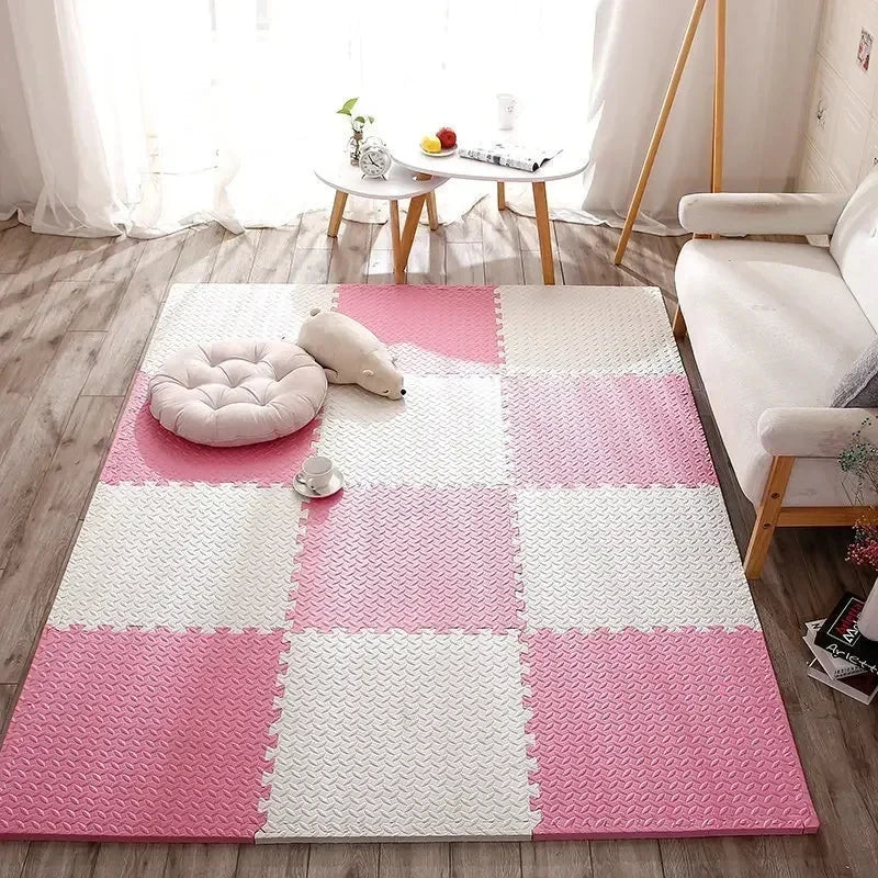4~20Pcs Puzzle Fitness Mat, Eva Interlocking Foam Floor Tiles for Home Gym, Home Gym Equipment Mat, Non-Slip Floor Mat for Kids Oppyi