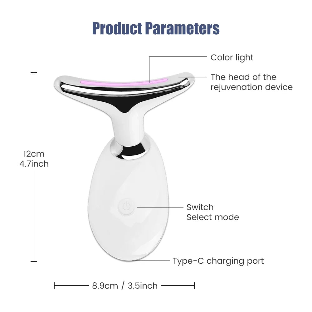 Face Neck Lift Beauty Device EMS Facial Massager LED Light Therapy Double Chin Remover Skin Rejuvenation Tightening Anti Wrinkle Oppyi
