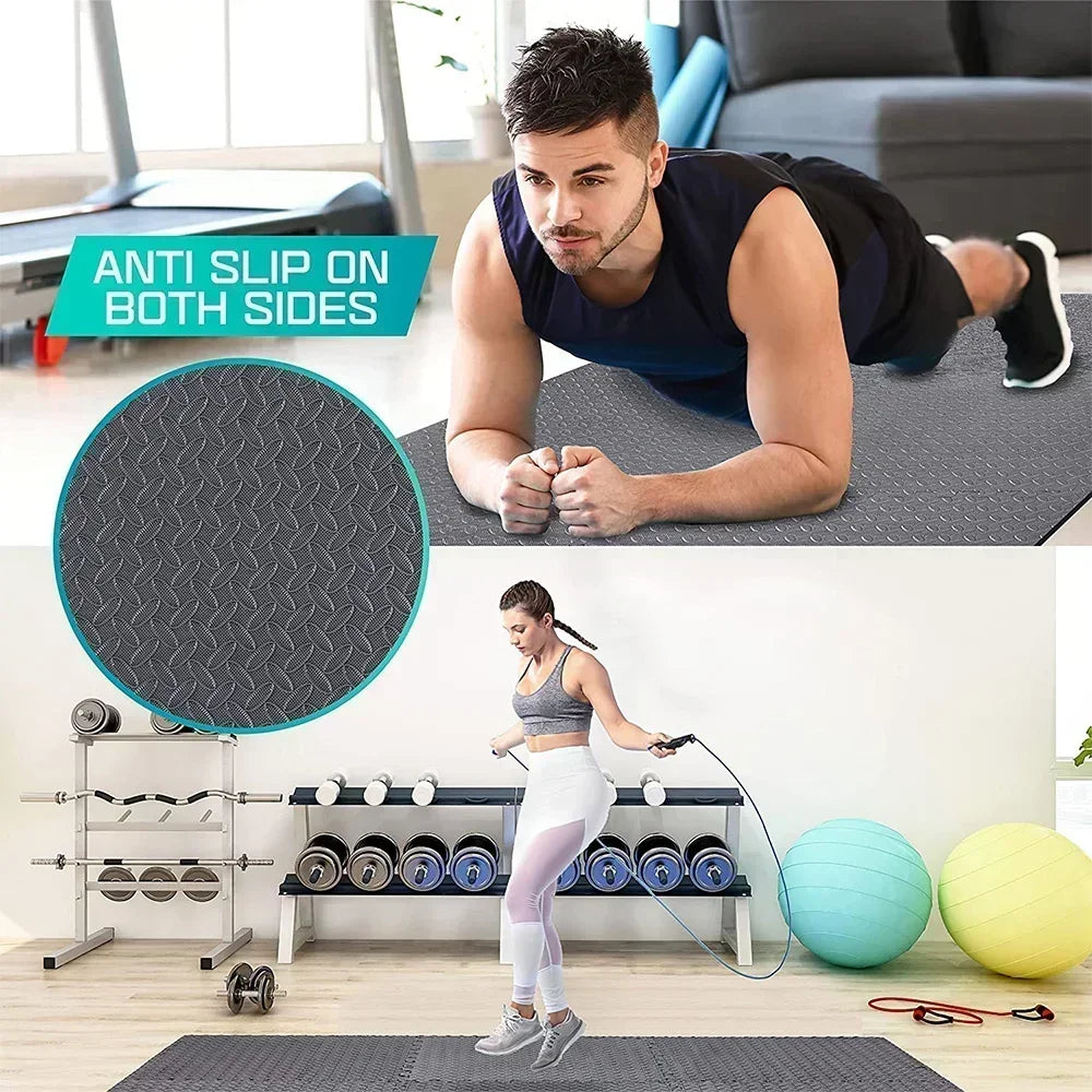 4~20Pcs Puzzle Fitness Mat, Eva Interlocking Foam Floor Tiles for Home Gym, Home Gym Equipment Mat, Non-Slip Floor Mat for Kids Oppyi