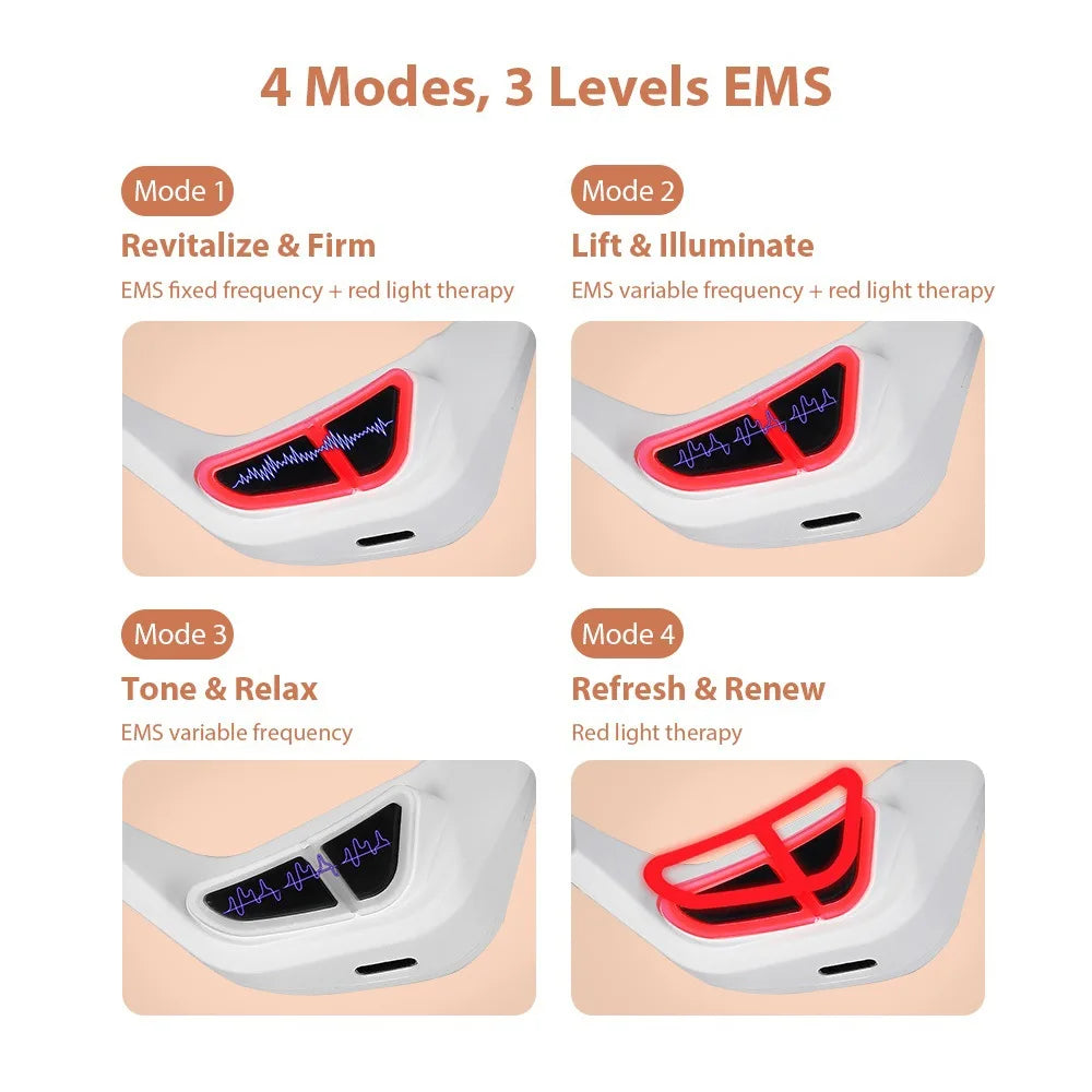 Eye Massager Under Eye Red Light Therapy Glasses, Red Light Therapy Device Microcurrent Reduce Dark Circles and Wrinkles Oppyi