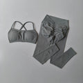 2025 Peach Hip Fitness Yoga Suit 2-Piece Set Quick Drying V-Waist Tight Fitness Leggings Sports Bra And  Yoga Leggings for Women Oppyi