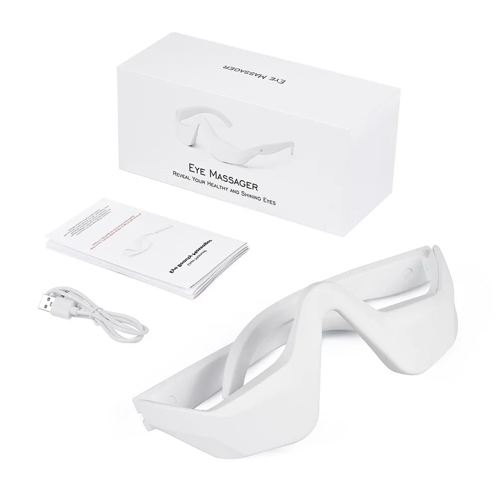 Eye Massager Under Eye Red Light Therapy Glasses, Red Light Therapy Device Microcurrent Reduce Dark Circles and Wrinkles Oppyi