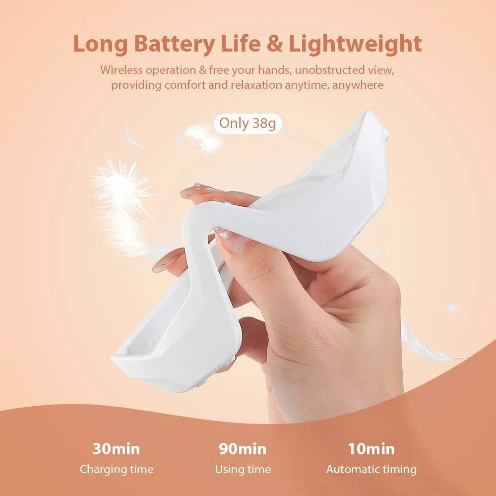 Eye Massager Under Eye Red Light Therapy Glasses, Red Light Therapy Device Microcurrent Reduce Dark Circles and Wrinkles Oppyi