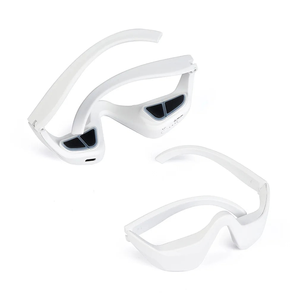 Eye Massager Under Eye Red Light Therapy Glasses, Red Light Therapy Device Microcurrent Reduce Dark Circles and Wrinkles Oppyi