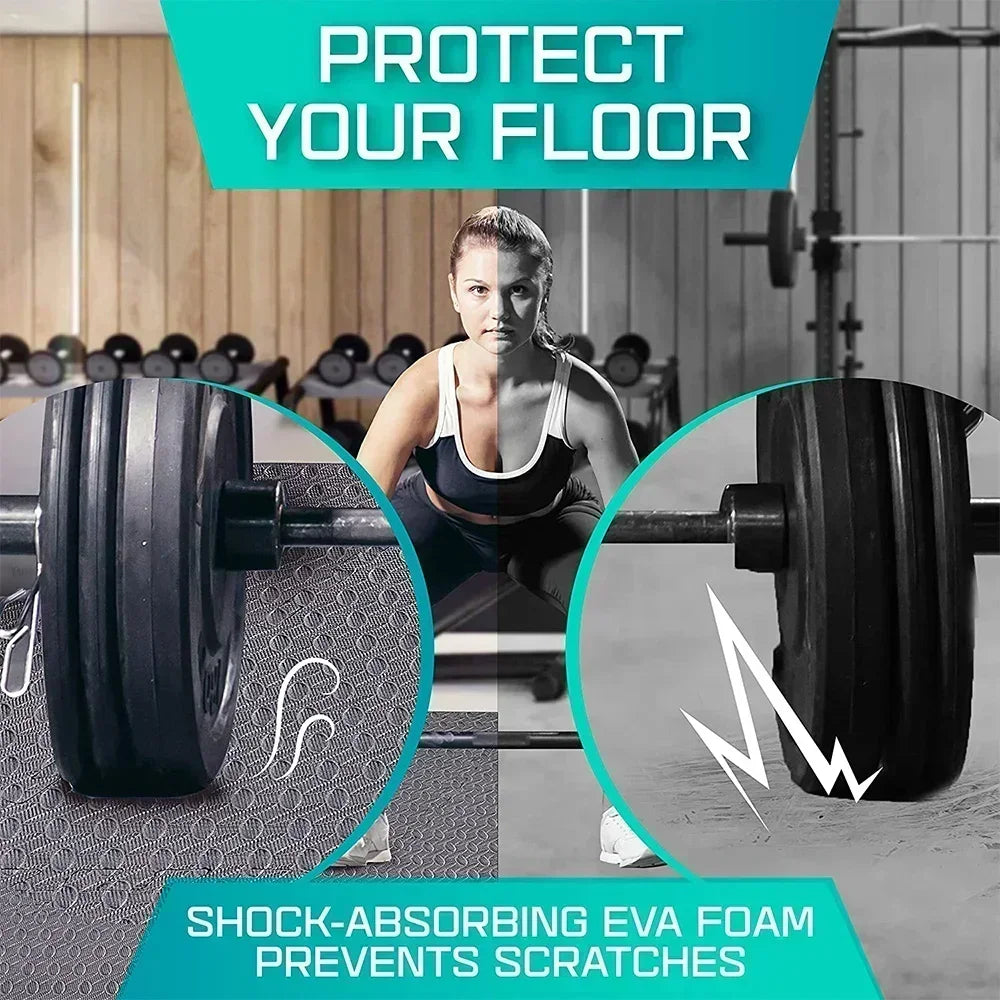 4~20Pcs Puzzle Fitness Mat, Eva Interlocking Foam Floor Tiles for Home Gym, Home Gym Equipment Mat, Non-Slip Floor Mat for Kids Oppyi