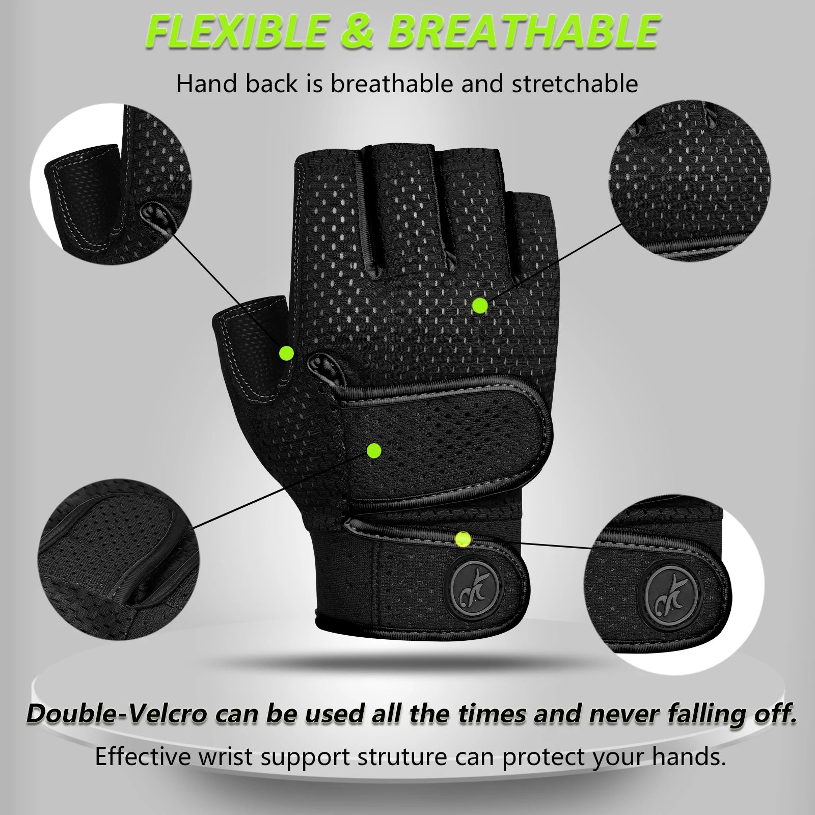 MOREOK Half-Finger Gym Gloves Oppyi