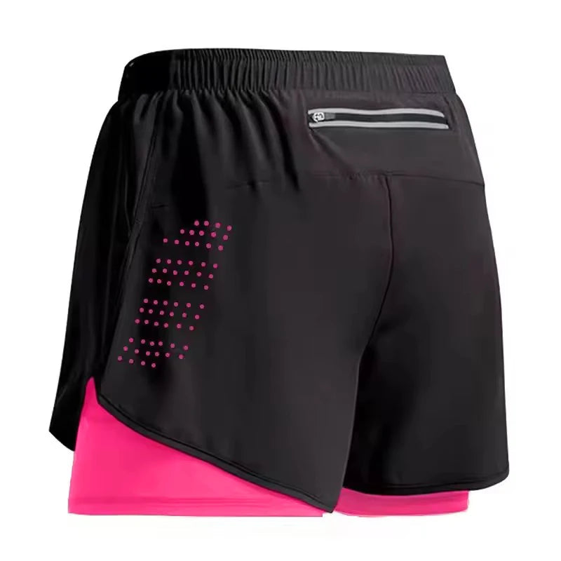 Men’s Quick-Dry Double Layer Running Shorts Oppyi