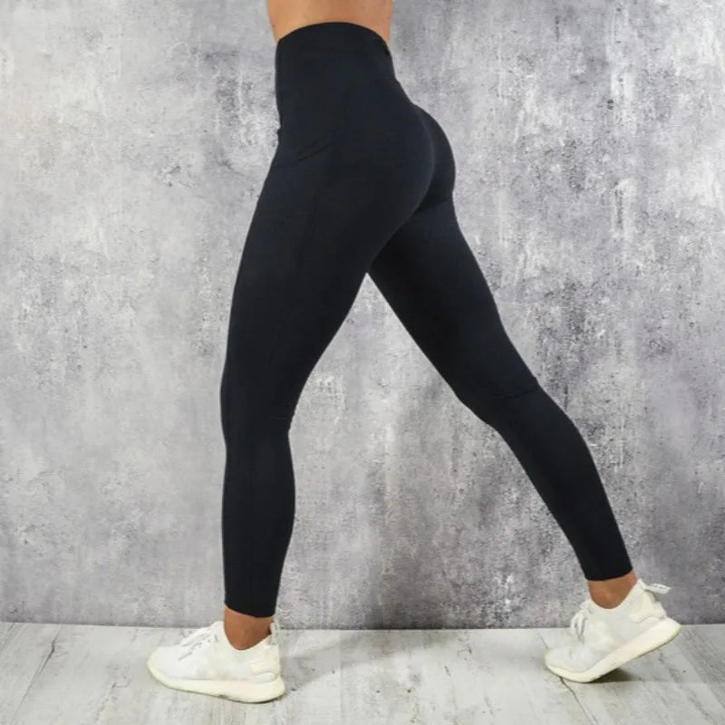 Yoga Fitness Women Leggings High Waist Tights with Pocket Gym Workout Running Stretchy Sexy Butt Liftting Casual Skinny Pants Oppyi