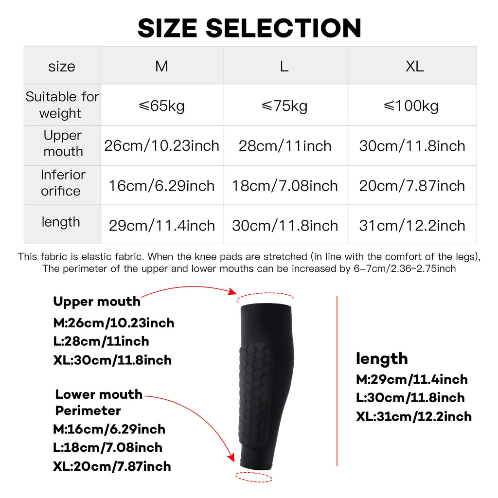 Honeycomb Shin Guard Compression Sleeves Oppyi